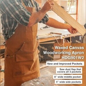 Hudson waxed canvas woodworking apron